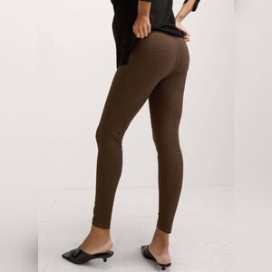 Htch the Ultimate Before, During, and After Houndstooth Maternity Leggings small